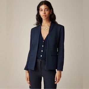 J.Crew Navy Tailored Blazer Minimalist Workwear Jacket Size 4